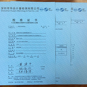 送回客戶儀器，寄送校準報告證書